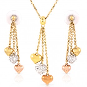 Buckley - Three Heart Pendant Set