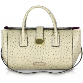 Jack French London - Fitzrovia Grey Ostrich Bag