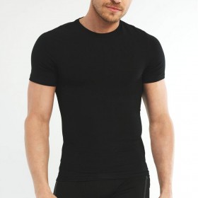 Spanx - Black Cotton Compression Crew