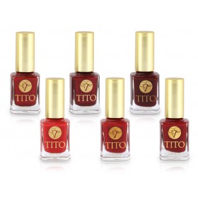 طقم تيتو كلاسيك: طلاء الأظافر بدرجات الأحمر 