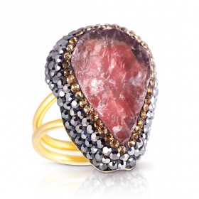 Guzel - Pink Quartz Ring 
