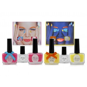 مجموعة طلاء الأظافر الزهري والأصفر من سياتيه