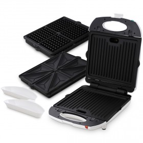Aardee - Interchangeable 3 Plate Grill - White