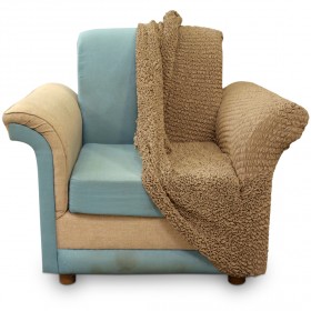 باولاتو – غطاء مايكرو فايبر لأريكة بمقعد واحد – اللون البيج