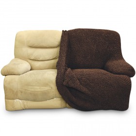 باولاتو – غطاء مايكرو فايبر لأريكة بمقعدين – اللون البني