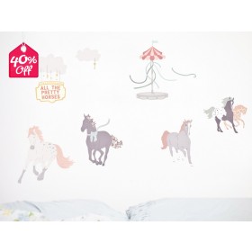 ملصقات "الخيول الجميلة" القماشية من Love Mae