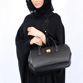 جاك فرينش لندن – حقيبة فيتزروفيا اوستريتش باللون الأسود