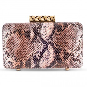 أميشي - حقيبة السهرة بنقشة الثعبان